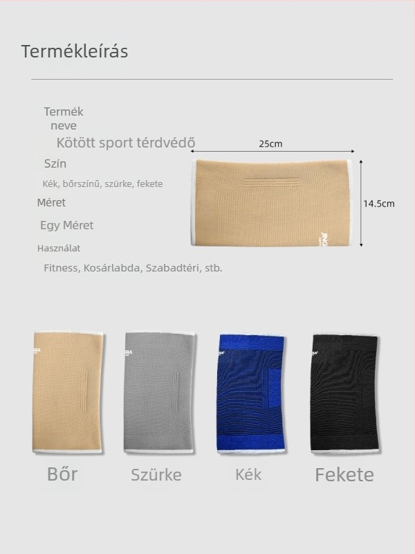 Légáteresztő térdvédők kültéri sportokra: kerékpározás, kosárlabda, röplabda, futás és hegymászás.