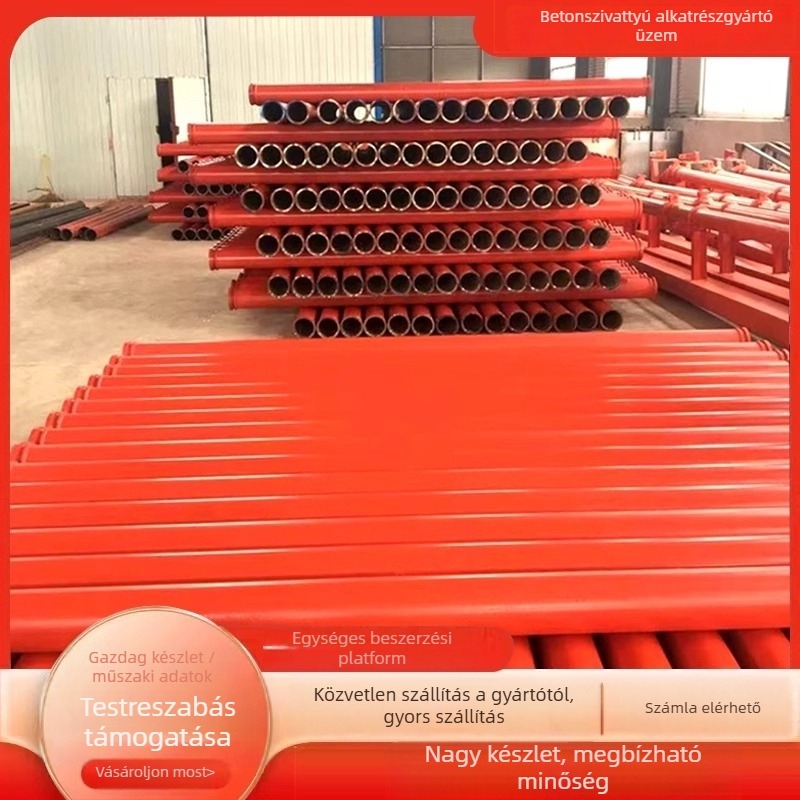 Kopásálló betonpumpa csövek, magas és alacsony nyomás, egyenes hegesztésű csövek, merülő pumpacsövek, bevarrás nélküli, egyrészes és kétszeres