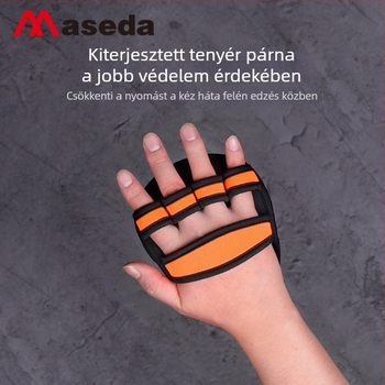 Max merülőanyagból készült tenyérvédő kesztyű edzéshez, kerékpározáshoz és lövészethez — négyujjas kialakítás, csúszásmentes tenyér