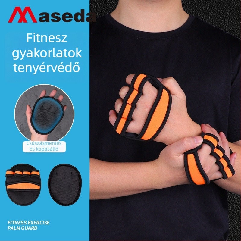 Max merülőanyagból készült tenyérvédő kesztyű edzéshez, kerékpározáshoz és lövészethez — négyujjas kialakítás, csúszásmentes tenyér