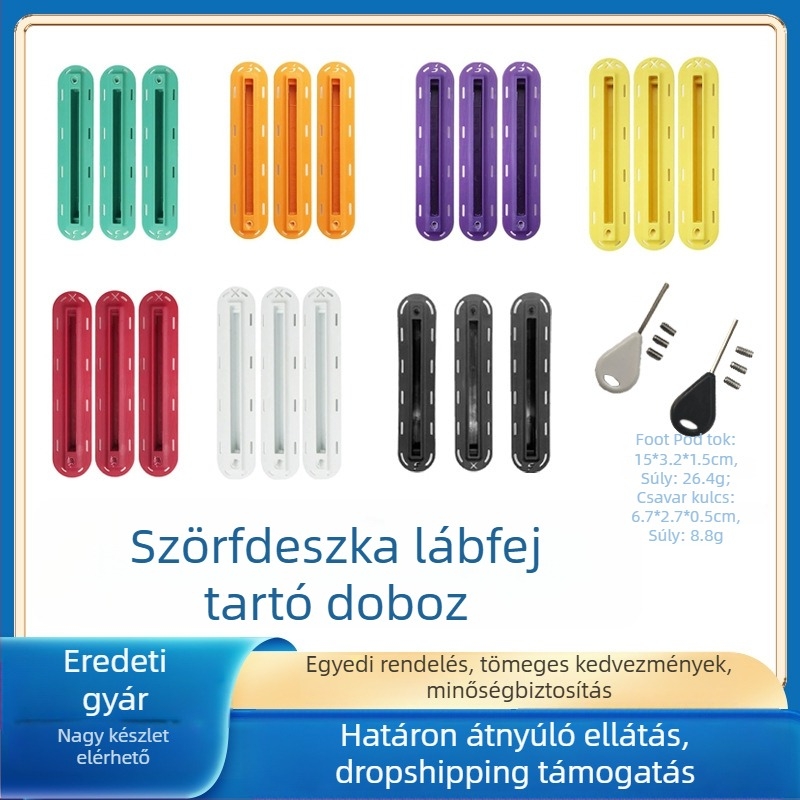 Szörfdeszka finbox F-slot-tal és X-slot-tal, hátsó kormánydoboz, PVC, univerzális illeszkedés