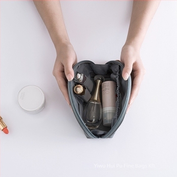 Sminktáska (héj alakú design; nylon anyag; nylon belső bélés; uniszex; városi minimalista stílus)