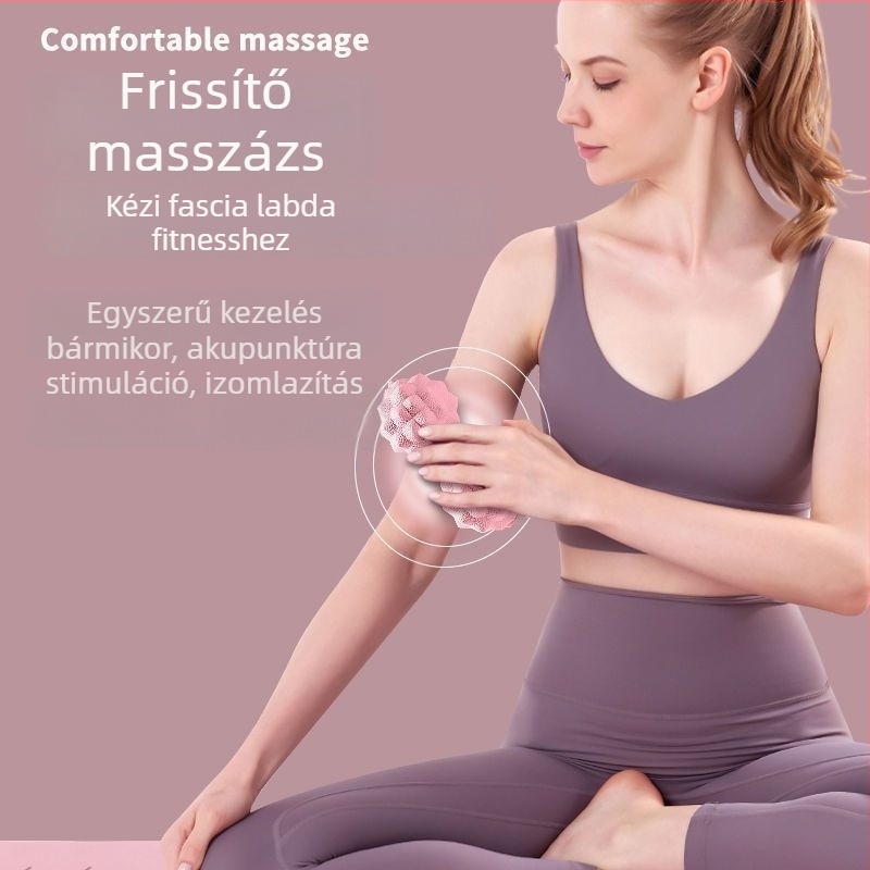 Földimogyoró alakú masszázsgömb plantáris fasciához – talpív, hát és nyak masszírozása – jóga golyó