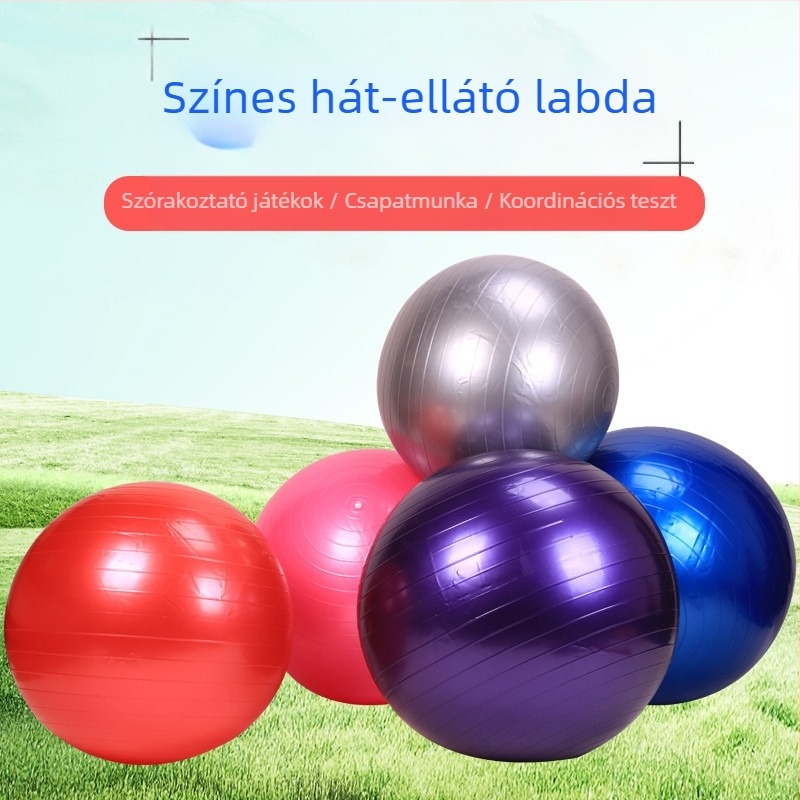 Erősített robbanásbiztos jóga labda Back-clip dizájnnal, PVC, 600–1000 g, felfújható, Nai Force