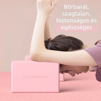Jóga blokk, nagy sűrűségű TPE blokk, 200 g, Spray speed
