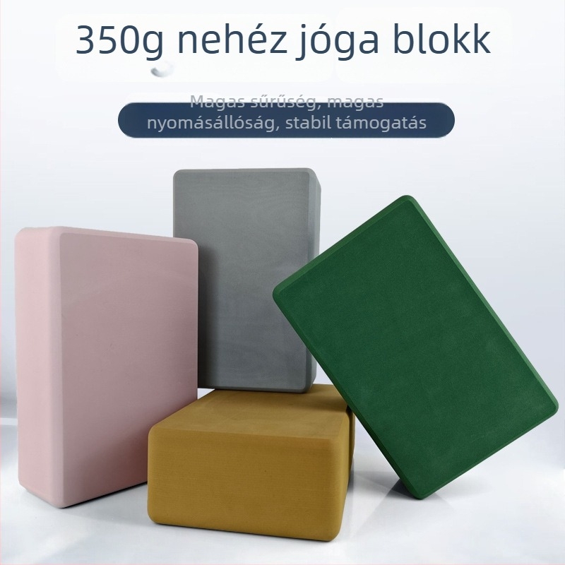 Jóga blokk EVA, 350 g, nagy sűrűségű; alkalmas Iyengar jóga és tánc gyakorlásához felnőtteknek és gyerekeknek