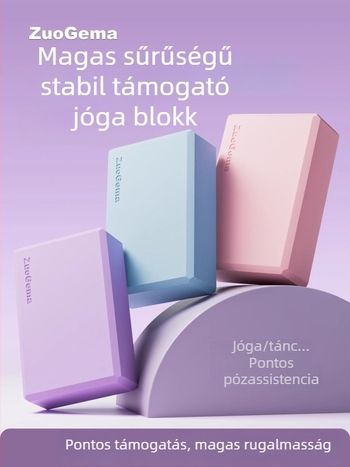 Hongjie EVA jóga blokk, nagy sűrűségű hab, felnőttek és gyerekek számára, jóga és tánc gyakorláshoz