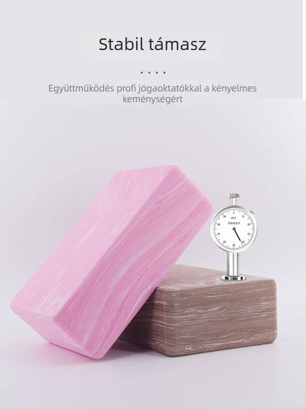 Kávébarna EVA jóga blokk, nagy sűrűségű, vastagított kivitel, testreszabható