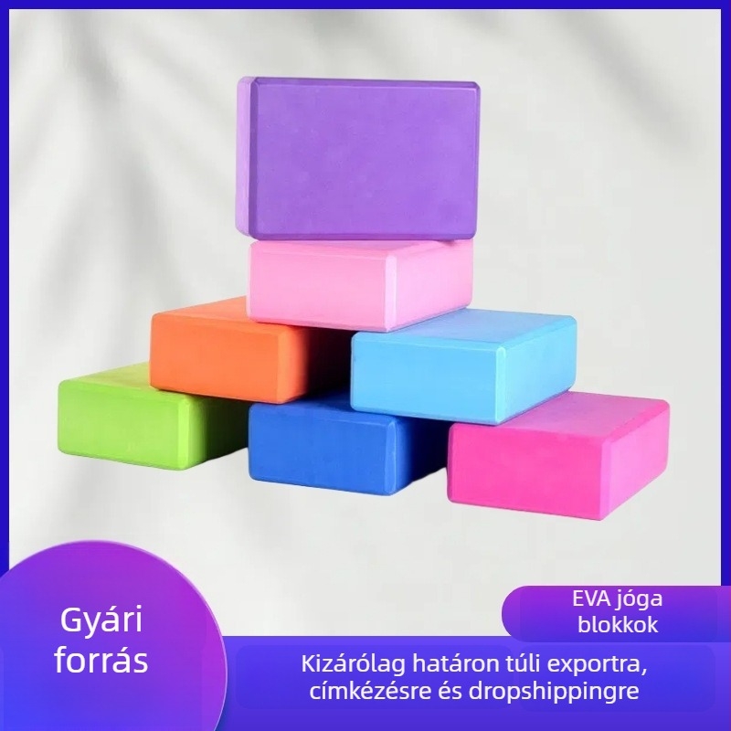 EVA jóga blokk, magas sűrűségű, 3×6×9 cm, 120 g
