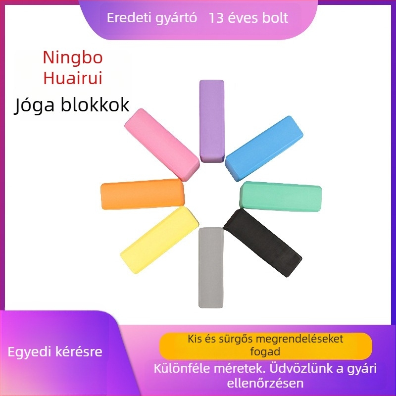 Huarui EVA jóga tégla, magas sűrűségű, lábprésre és gyakorlatokra, tömeg: 100 g