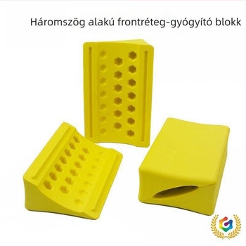Jóga blokk háromszög bordázattal, 420 g, magas sűrűségű EVA, gravírozott logóval, stúdiókhoz és otthoni gyakorlathoz