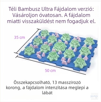 Extránagy jóga matrac akupressziós talpmasszázzsal, bambusz rügyeiről inspirálva