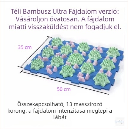 Extránagy jóga matrac akupressziós talpmasszázzsal, bambusz rügyeiről inspirálva
