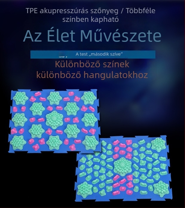 Extránagy jóga matrac akupressziós talpmasszázzsal, bambusz rügyeiről inspirálva