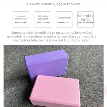 Jóga blokk - sűrű EVA hab, 120 g, testre szabható