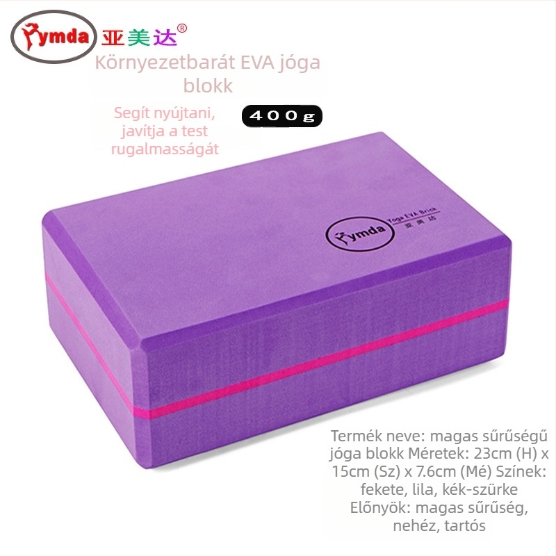 Jóga blokk EVA habból, 400 g, márka Yamada YMDA, modell 2025726, edzéshez, testformáláshoz és tánchoz