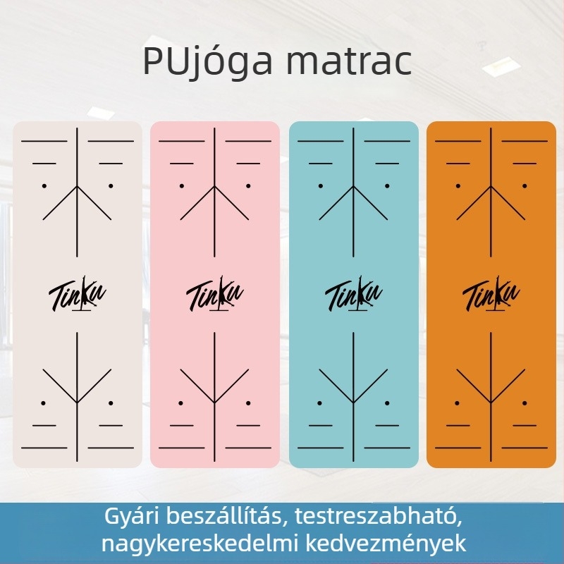 Yongjin jóga matrac, természetes gumi, csúszásmentes, egyszínű mintázat, vastagság 1.5-5 mm
