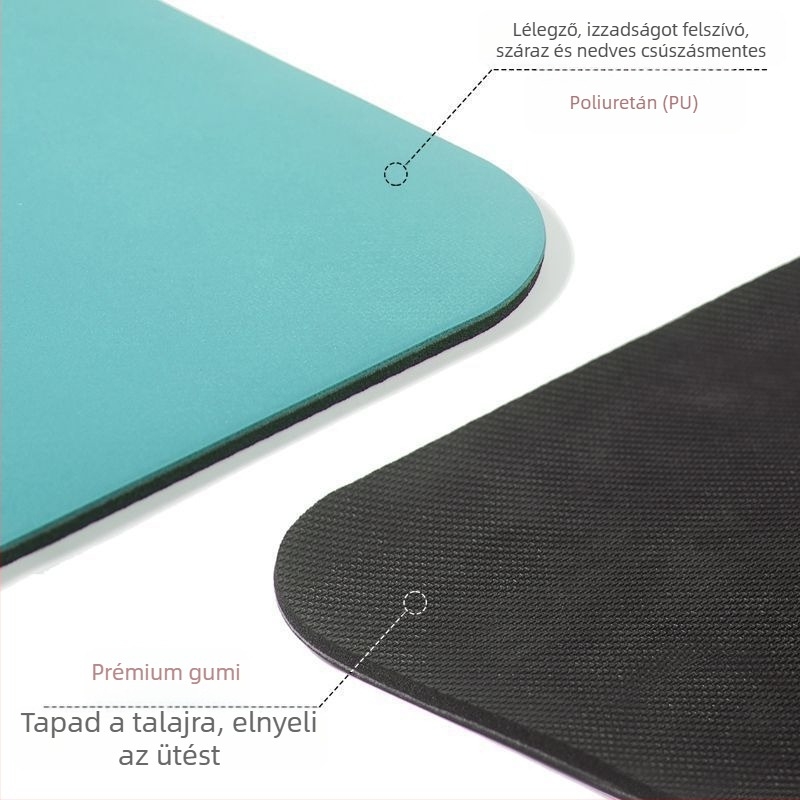 Yongjin jóga matrac, természetes gumi, csúszásmentes, egyszínű mintázat, vastagság 1.5-5 mm