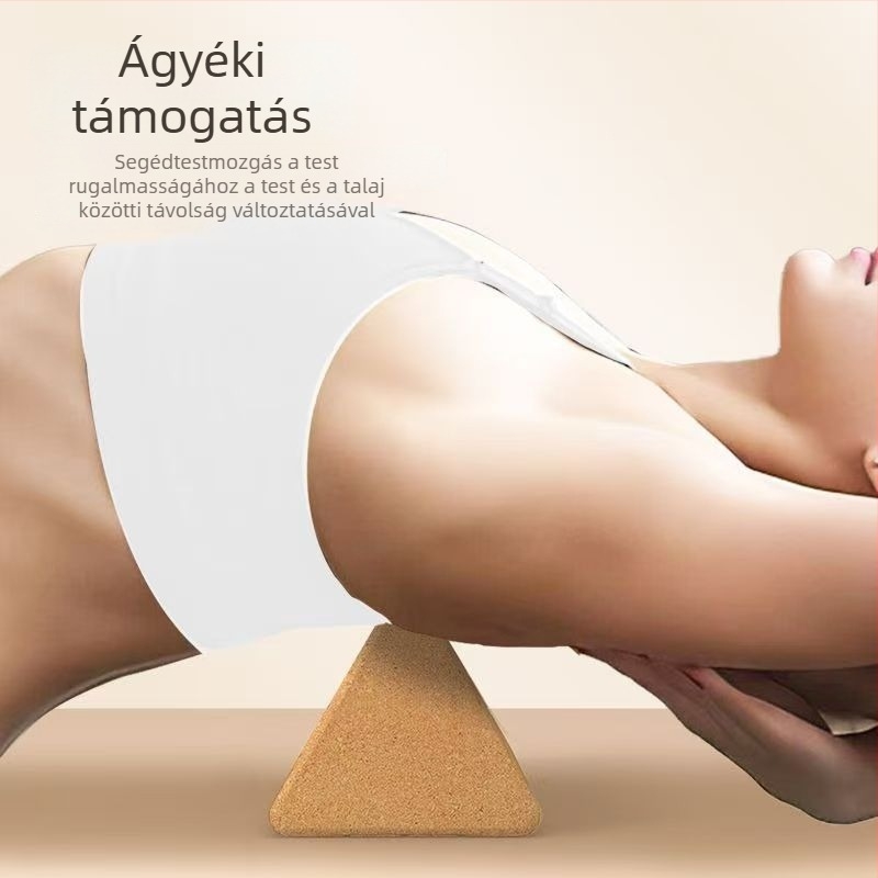 Háromszög alakú parafa jóga tégla, Min Mu, 430 g, testreszabható feldolgozás