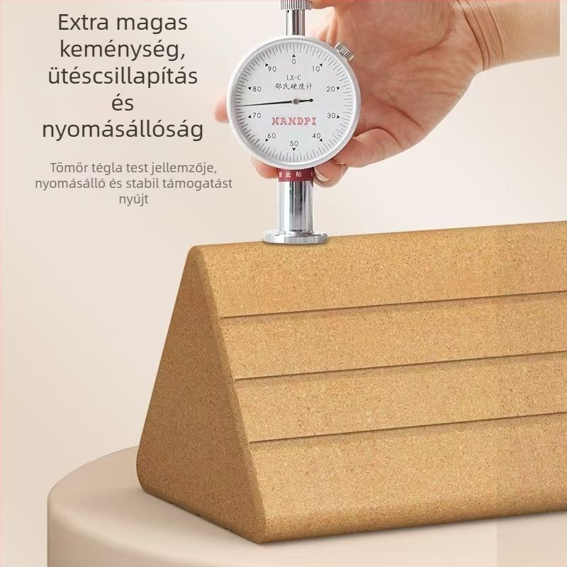 Háromszög alakú parafa jóga tégla, Min Mu, 430 g, testreszabható feldolgozás