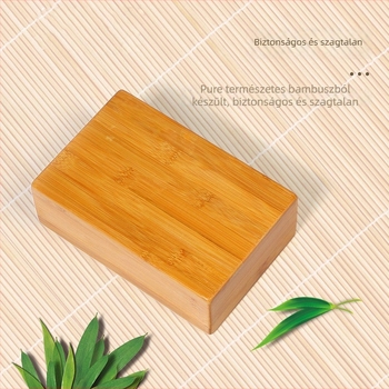 Bambusz jóga blokk, méretek 22,6×15×7,5 cm, tömeg 650 g, testreszabható logó