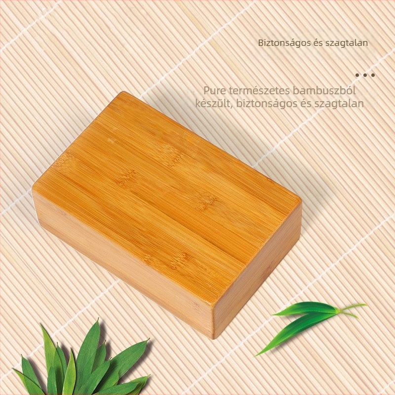 Bambusz jóga blokk, méretek 22,6×15×7,5 cm, tömeg 650 g, testreszabható logó