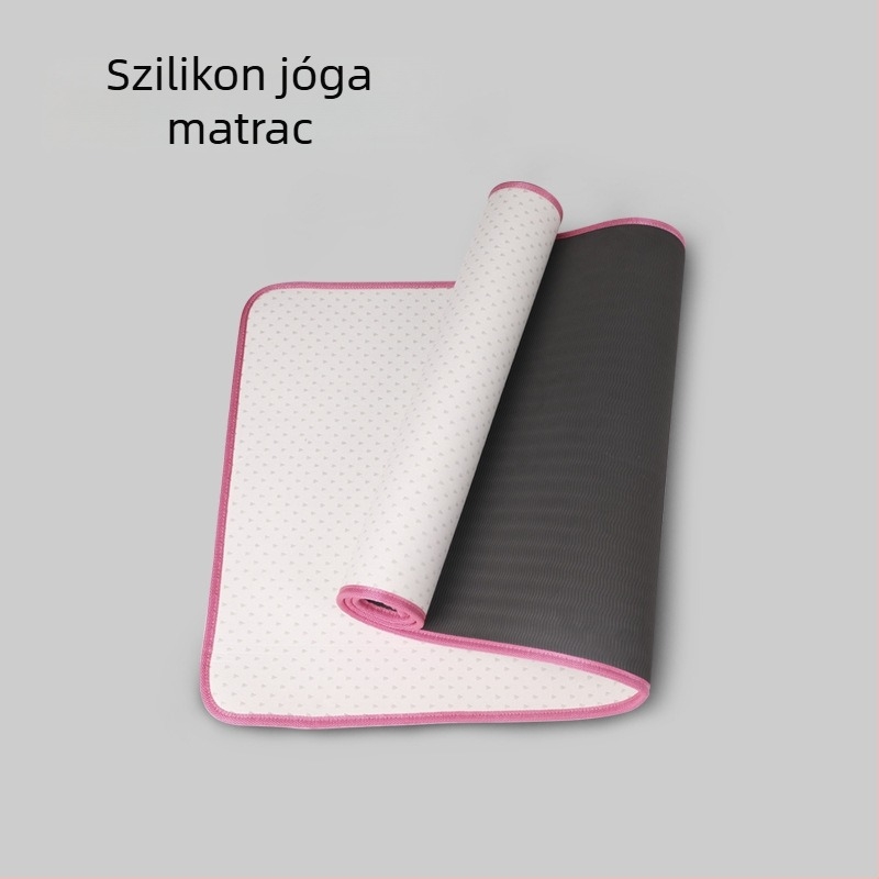 Jóga matrac, TPE anyagból, 6/8 mm, 1,2 kg, csúszásmentes pöttyös textúra szilikonpontokkal