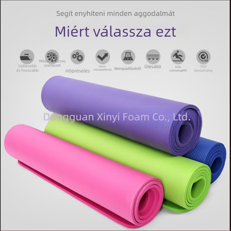 Jógaszőnyeg (Anyag: nbr; Vastagság: 8 mm; Súly: 800 g; Mintázat: Csíkos; Testreszabás: Igen)