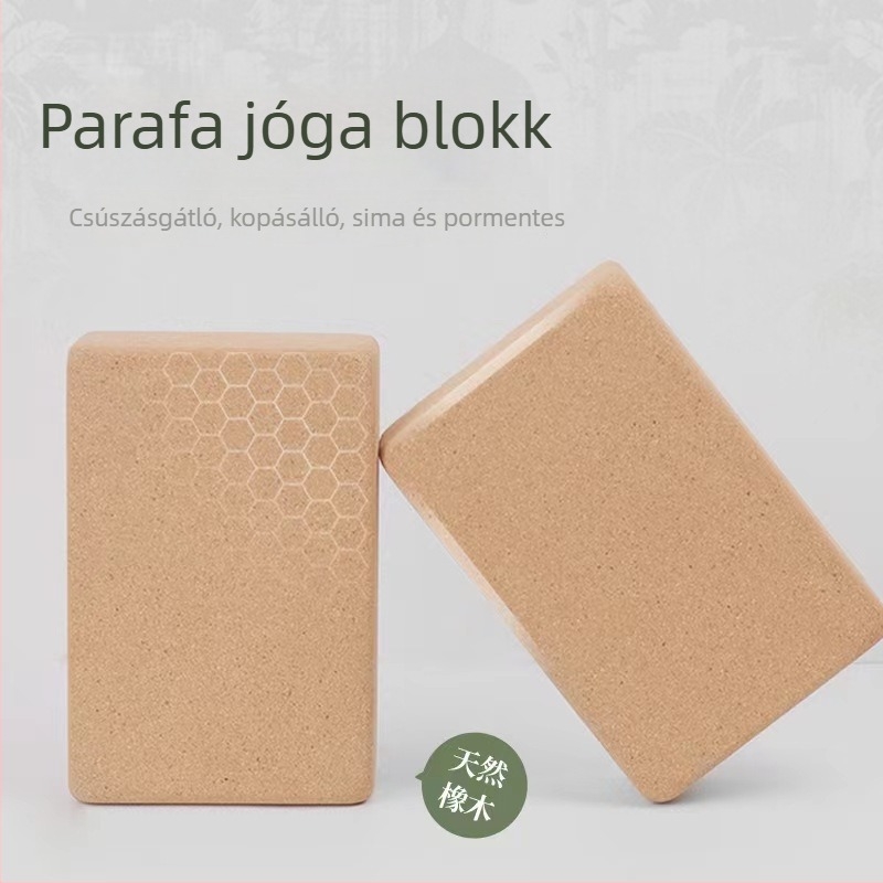 Dugóanyagú jóga blokk, csúszásmentes, magas sűrűségű, vastagabb, a fitneszhez és a tánchoz