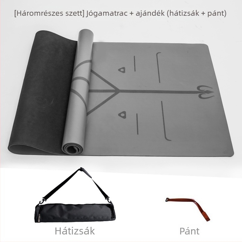PU gumi jóga matrac vonallal, csúszásmentes, magas minőségű