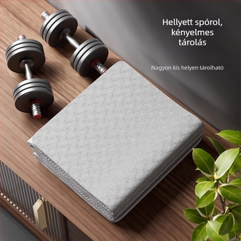 Összecsukható jóga matrac, TPE, 6 mm, 600 g, kockás mintázat, otthoni edzéshez