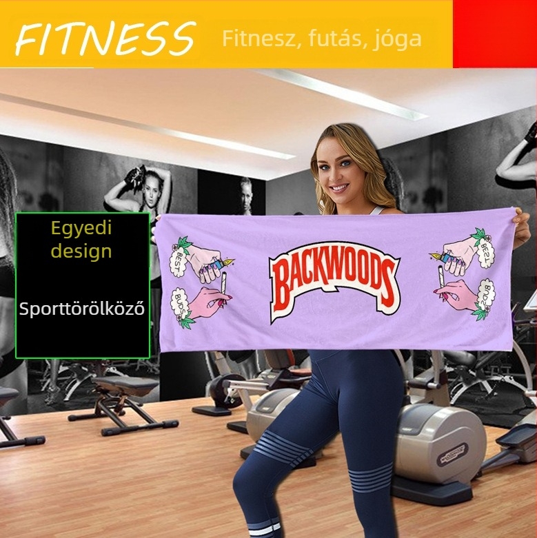 Sport törölköző személyre szabható logóval, 350 g, kevert anyag, nedvszívási idő 21–25 s