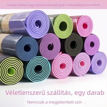 TPE jóga matrac — széles, vastag, kétoldalas csúszásmentes felülettel, vastagság 6/8/10 mm, tömeg 800 g