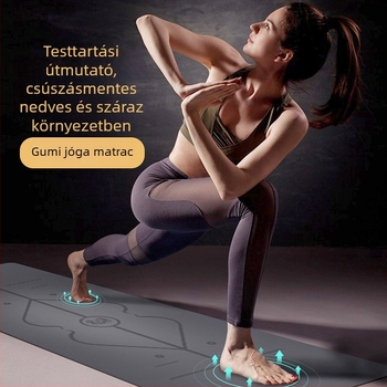 PU jóga matrac vonalazott, csúszásmentes, otthoni használatra, 4-5 mm vastagság