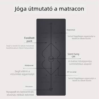 PU jóga matrac vonalazott, csúszásmentes, otthoni használatra, 4-5 mm vastagság