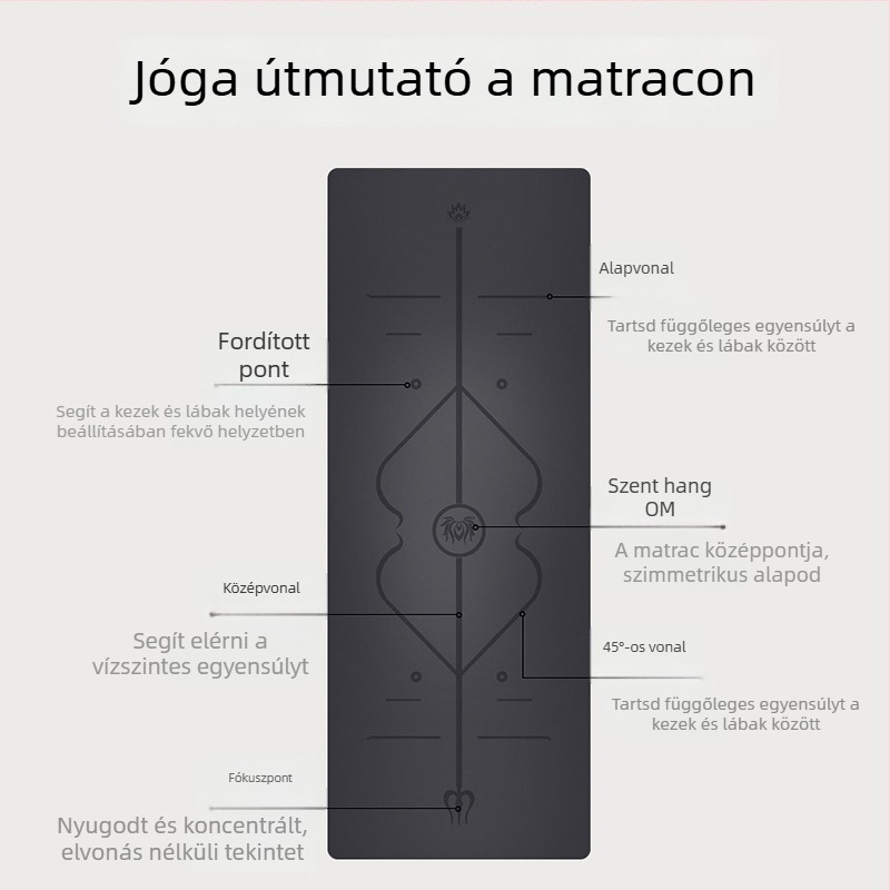 PU jóga matrac vonalazott, csúszásmentes, otthoni használatra, 4-5 mm vastagság