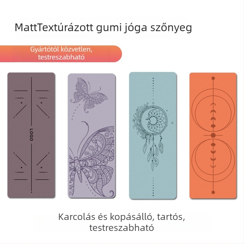 Jóga matrac - Misha, kaucsuk, 5 mm, 2800 g, testreszabható
