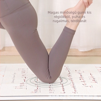 Jógaszőnyeg természetes kaucsukból, 5 mm vastagság, karakter mintázat, fitnesz és testápolás céljára
