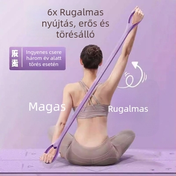 Figure-8 ellenálláslánc csúszásmentes fogantyúval hát nyújtásához és otthoni jóga közben; anyag: TPR; termékkód: Silicone horoscope