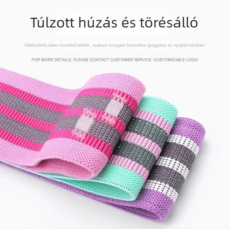 Dazzling Latex Ellenállásöv Csípőgyűrűvel Glute Traininghez, Guggolásokhoz és Jógához – Csúszásmentes