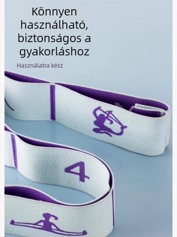 Jóga többfázisú nyújtó elasztikus szalag gyermekeknek – latin tánchoz illeszkedő testtartás javítása, 8 szintű ellenállású szalag
