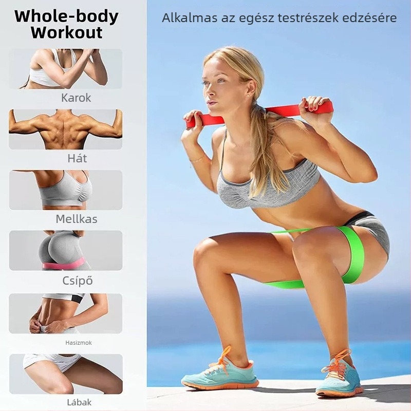 Jógaellenállás-szalag a test formázásához és erőnléti edzéshez – guggoláshoz és farizmok feszesítéséhez