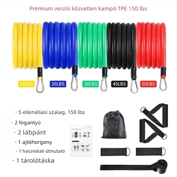 TPE 11 darabos edzésellenállás kötél készlet, 100 lb és 150 lb terheléssel