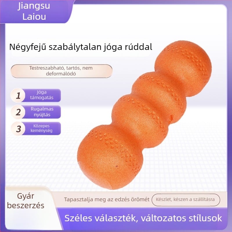 Leo EPP habból készült jóga oszlop, négyfejű szabálytalan kialakítással, izommasszázsra és relaxációra