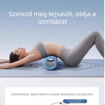 Habroller masszázsgörgő lábizmok ellazítására, jógaeszköz, anyag: selyemvirág