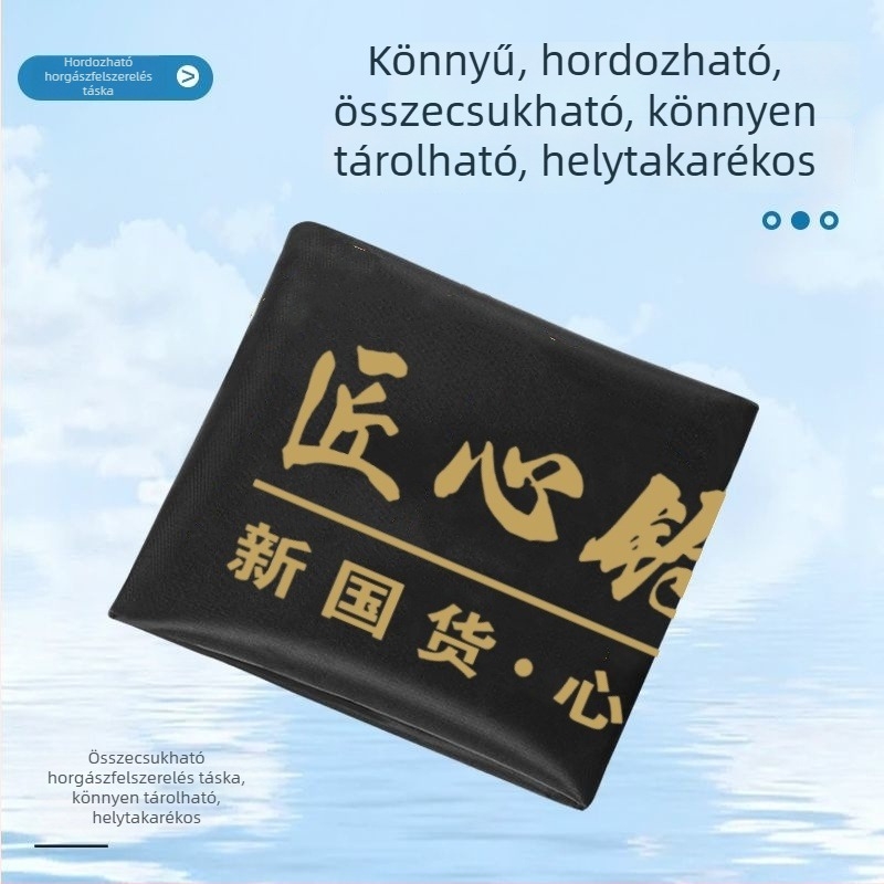 Négyszögletes halas táska kézi fogantyúval, hordozható, többfunkciós tárolótáska, vastagított vízálló horgász táska
