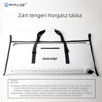 MARJAQE tengeri horgász táska szigetelt tárolást biztosít a halak frissességének megőrzéséhez, PVC, vízálló, légmentesen záródó cipzár