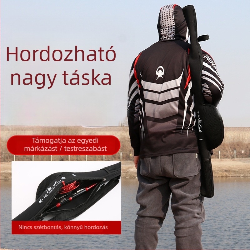Longhua puha héjú tengeri horgász táska, elülső botzsebbel, nylon EVA anyaggal, összecsukható és hordozható, mulinettel kompatibilis