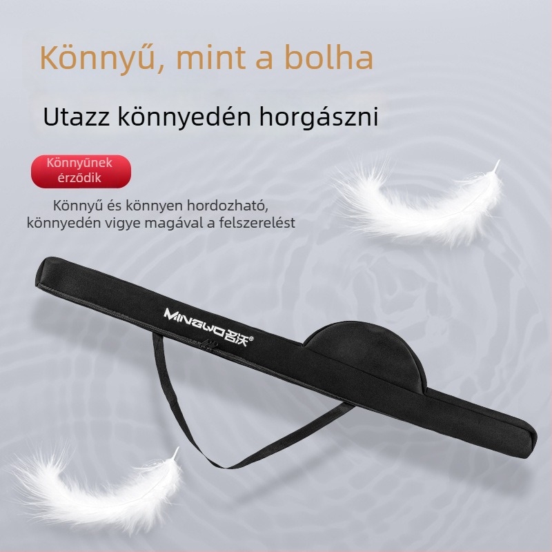 Hordozható, nagy kapacitású horgászbot táska, megerősített felszerelés- és csalihordozó rekeszekkel