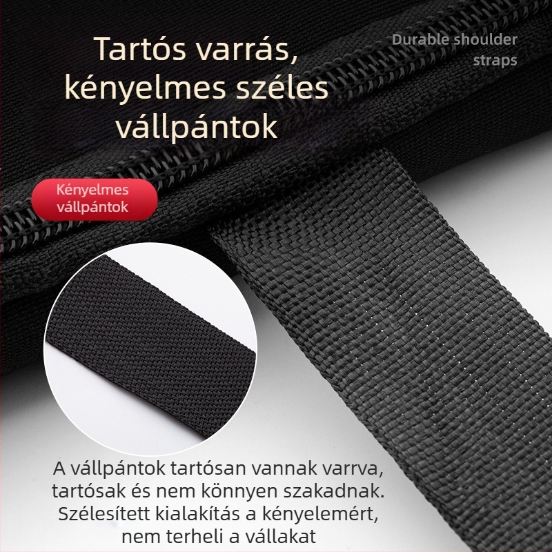 Hordozható, nagy kapacitású horgászbot táska, megerősített felszerelés- és csalihordozó rekeszekkel